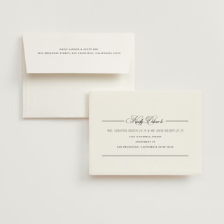 This is a tuxedo wedding thank you cards with standard by Nicoletta Savod called black tie elegance printing on strathmore in standard