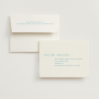 This is a capri wedding thank you cards with standard by Blustery August called juniper printing on strathmore in standard