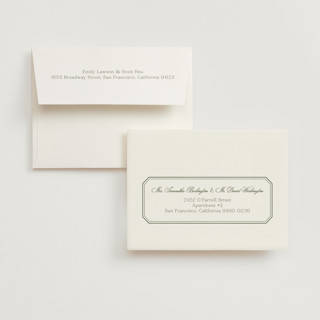 This is a petal wedding thank you cards with standard by Lisa Joanna Harrison called summer fields printing on strathmore in standard