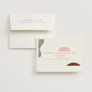 This is a coastal wedding thank you cards with standard by Pixel and Hank called deconstruct printing on strathmore in standard