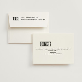 This is a noir wedding thank you cards with standard by Alethea and Ruth called bold stack printing on strathmore in standard