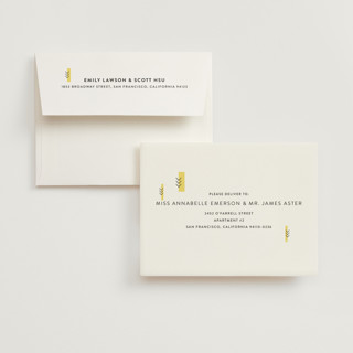 This is a lemon wedding thank you cards with standard by Owl and Toad called direction printing on strathmore in standard