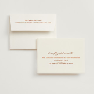 This is a blush wedding thank you cards with standard by Stacey Day called typographical poster printing on strathmore in standard