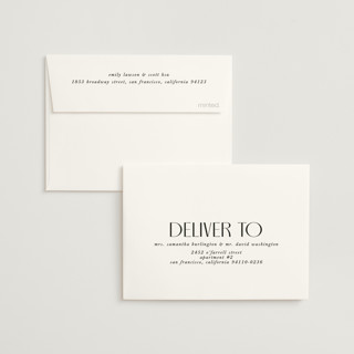 This is a ecru wedding thank you cards with standard by That Girl Press called commonwealth printing on strathmore in standard