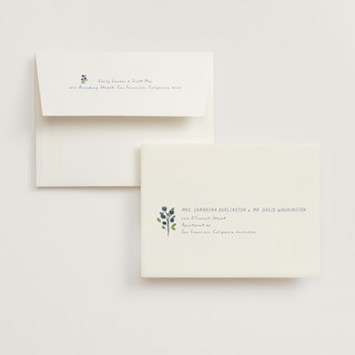 This is a cornflower wedding thank you cards with standard by Mere Paper called blue bells printing on strathmore in standard