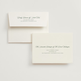 This is a garden wedding thank you cards with standard by Alston Foster called enchanted printing on strathmore in standard