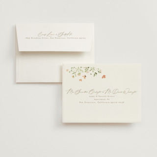 This is a toffee wedding thank you cards with standard by Everett Paper Goods called brynn printing on strathmore in standard