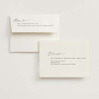 This is a tuxedo wedding thank you cards with standard by Kate Ahn called paire printing on strathmore in standard