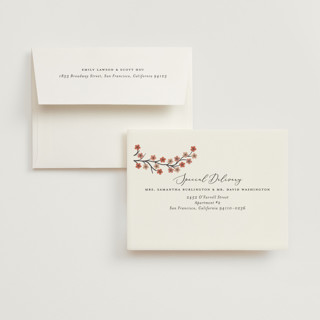 This is a rose wedding thank you cards with standard by Jennifer Holbrook called japanese textile printing on strathmore in standard