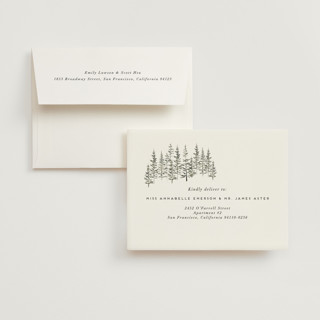 This is a forest wedding thank you cards with standard by Petra Kern called every single dawn with you printing on strathmore in standard
