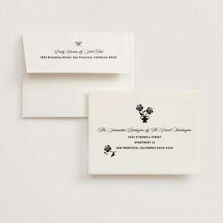 This is a amaro wedding thank you cards with standard by Studio Suku called bold and demure printing on strathmore in standard