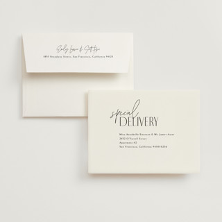 This is a silk wedding thank you cards with standard by Kelly Schmidt called overlap printing on strathmore in standard