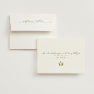 This is a chiffon wedding thank you cards with standard by Everett Paper Goods called avalon printing on strathmore in standard