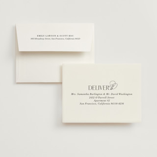 This is a caviar wedding thank you cards with standard by Olivia Raufman called grand scale printing on strathmore in standard