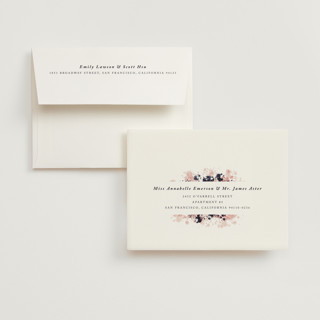 This is a blush wedding thank you cards with standard by Qing Ji called artful celebration printing on strathmore in standard