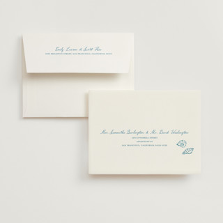 This is a ocean wedding thank you cards with standard by Pati Cascino called puglia printing on strathmore in standard