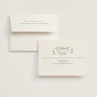 This is a ivory wedding thank you cards with standard by Paper Raven Co. called vintage romance printing on strathmore in standard