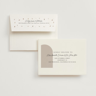 This is a stone wedding thank you cards with standard by Elly called the arch printing on strathmore in standard