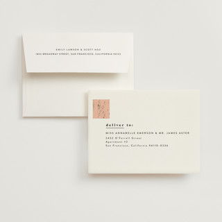 This is a blush wedding thank you cards with standard by Nazia Hyder called new york printing on strathmore in standard