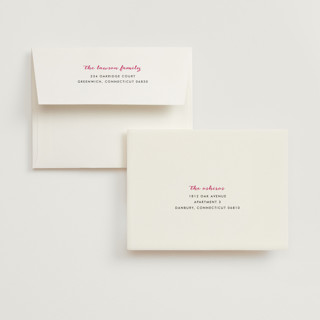 This is a amethyst wedding thank you cards with standard by Rebecca Bowen called abstract jewel printing on strathmore in standard