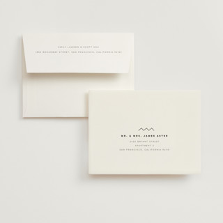This is a lilac wedding thank you cards with standard by Meg Gleason called adagio printing on strathmore in standard
