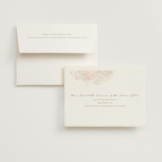 This is a lily wedding thank you cards with standard by Phrosné Barwood called pastel dream printing on strathmore in standard