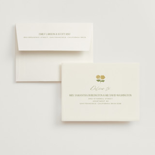 This is a summer citrus wedding thank you cards with standard by Vera Lim called the gallery printing on strathmore in standard