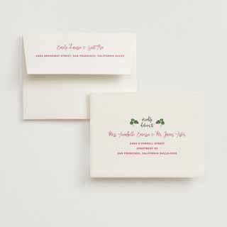 This is a carnation wedding thank you cards with standard by Elly called paradise printing on strathmore in standard