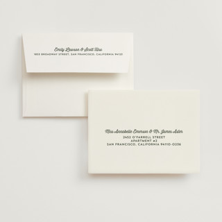 This is a forest wedding thank you cards with standard by Nam Bourassa called mountain view printing on strathmore in standard