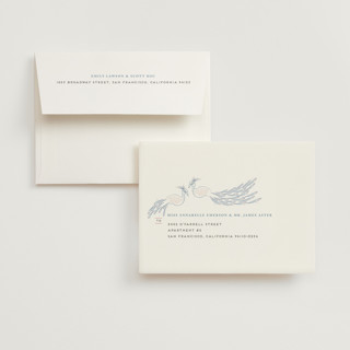 This is a cornflower wedding thank you cards with standard by chocomocacino called cicogne printing on strathmore in standard