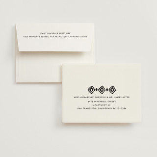 This is a tuxedo wedding thank you cards with standard by Griffinbell Paper Co. called elan printing on strathmore in standard