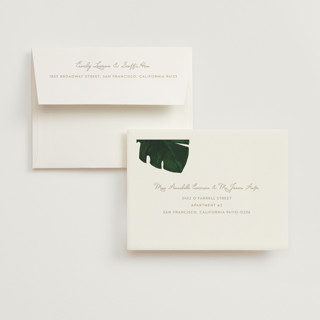 This is a classic palm wedding thank you cards with standard by Kaydi Bishop called palm printing on strathmore in standard