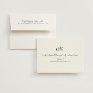 This is a pearl wedding thank you cards with standard by Jennifer Postorino called initial printing on strathmore in standard