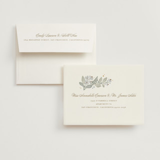 This is a meadow wedding thank you cards with standard by Kristen Smith called wild flora printing on strathmore in standard