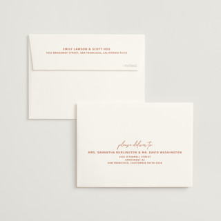 This is a pumpkin wedding thank you cards with foil pressed by Inkblot Design called metro printing on strathmore in standard