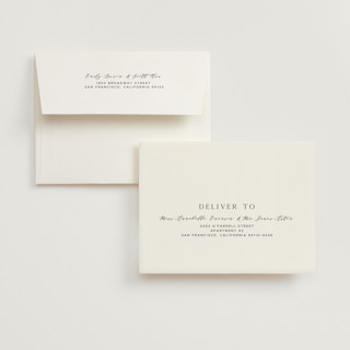 This is a copper wedding thank you cards with foil pressed by Eric Clegg called woodland hills printing on strathmore in standard