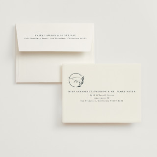 This is a midnight wedding thank you cards with foil pressed by Ana de Sousa called for eternity printing on strathmore in standard