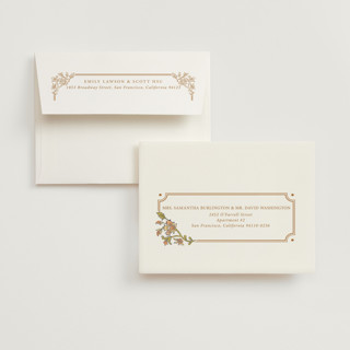 This is a ochre wedding thank you cards with foil pressed by Hannah Bowman called marigold printing on strathmore in standard