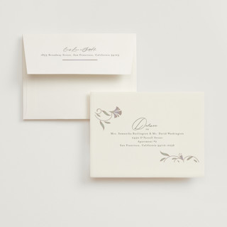 This is a vanilla wedding thank you cards with foil pressed by Lori Wemple called deco nouveau printing on strathmore in standard