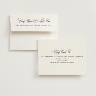 This is a snow wedding thank you cards with foil pressed by Sarah Brown called traditionally printing on strathmore in standard