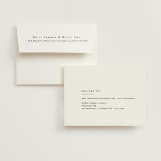 This is a quartz wedding thank you cards with foil pressed by Jenny Millington called boxed in printing on strathmore in standard