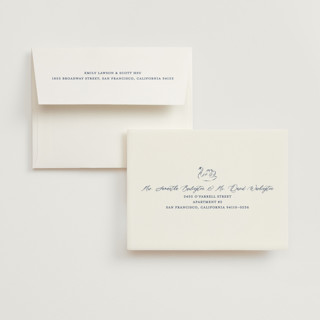 This is a lakes wedding thank you cards with foil pressed by Sarah Knight called swan song printing on strathmore in standard