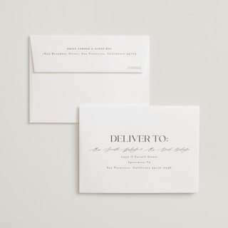 This is a truffle wedding thank you cards with foil pressed by Vera Lim called the arc printing on strathmore in standard