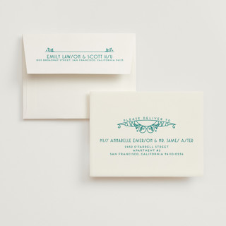 This is a goldenrod wedding thank you cards with foil pressed by GeekInk Design called ornate deco printing on strathmore in standard