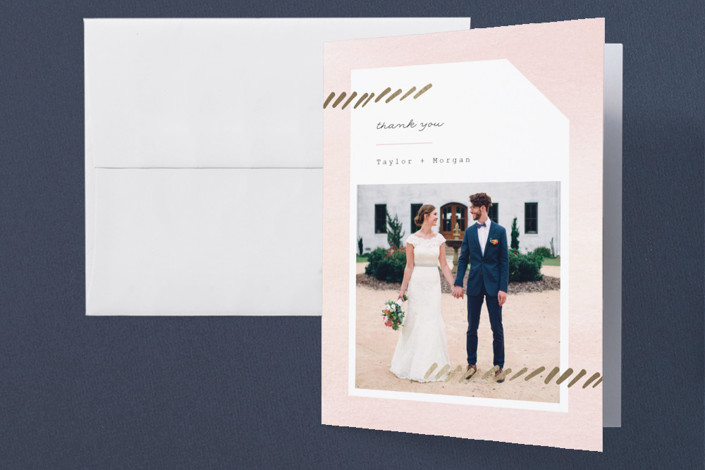 Pas De Chat Foil Pressed Thank You Cards By Genna Cowsert Minted Pas De Chat Wedding Thank You Cards
