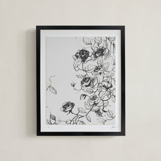 This is a ink rare limited edition fine art prints by Sonal Nathwani called inky rambling rose (edition of 5) in standard