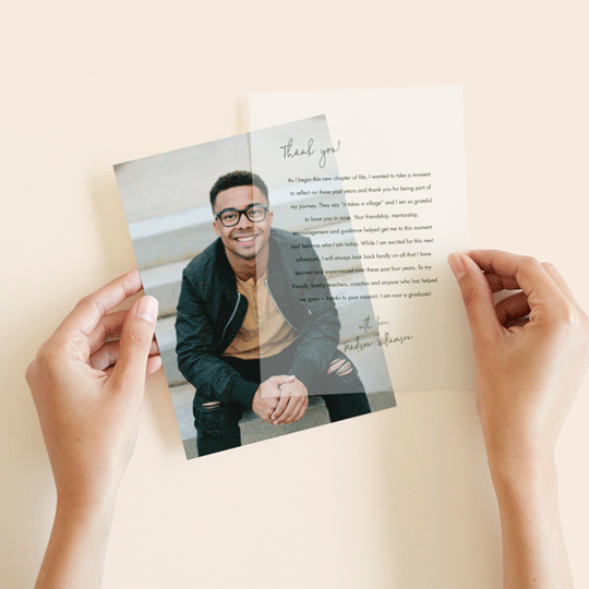 Little Note Vellum Overlay Graduation Announcements by Minted Minted