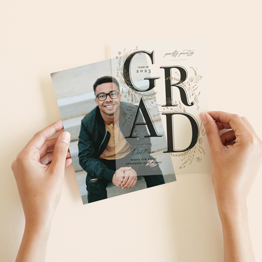 Floral Flourish Vellum Overlay Graduation Announcements by Corie Page Minted