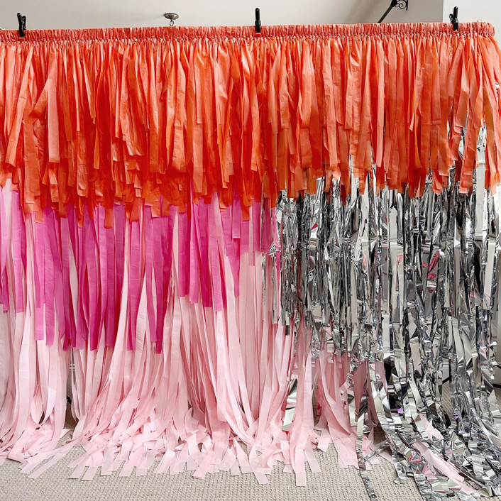 Pink and orange backdrop
