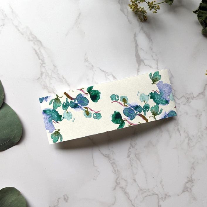 Sweet Pea Watercolor Belly Band | Set of 10